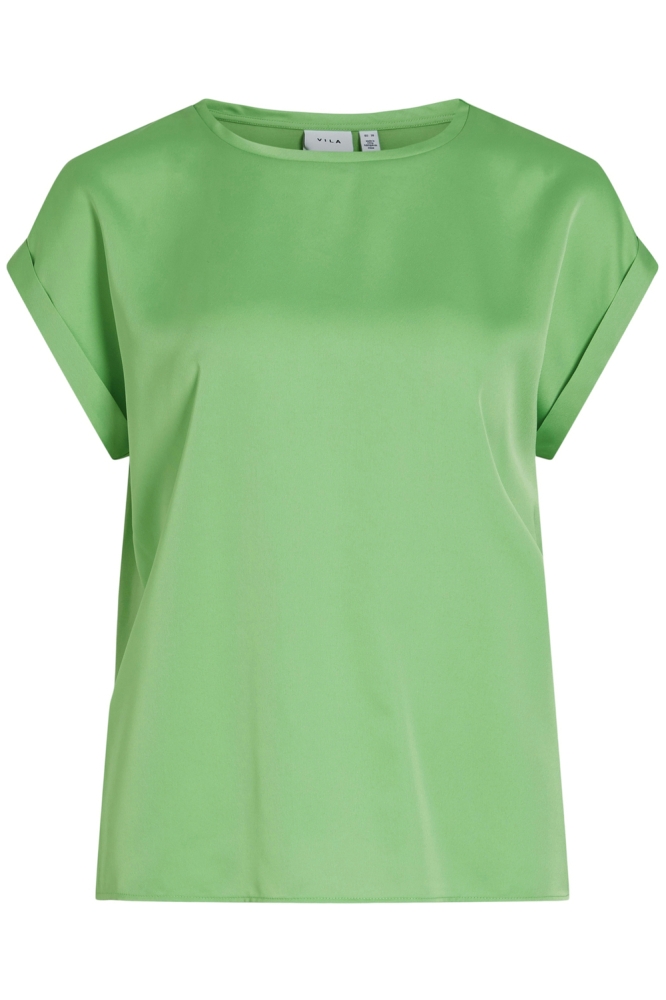 VIELLETTE S/S SATIN TOP - NOOS 14059563 SUMMER GREEN